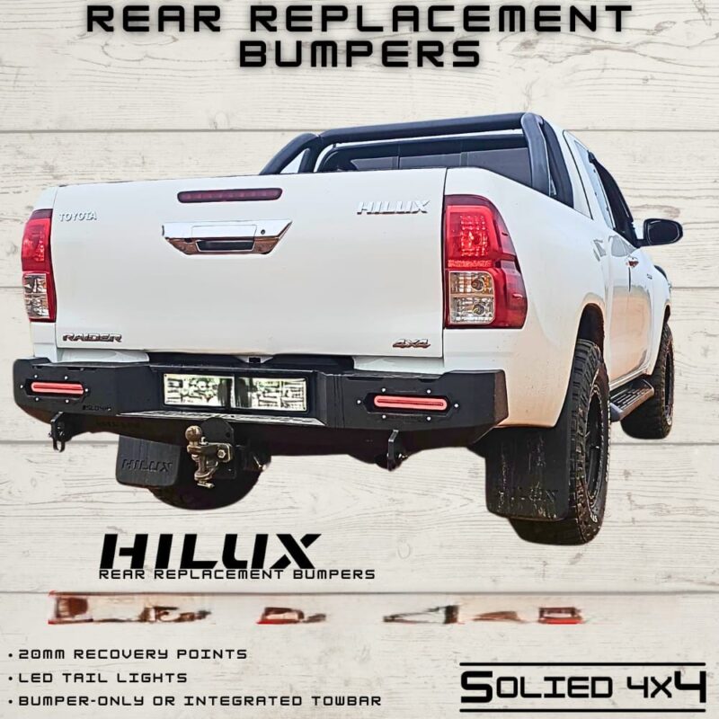 Hilux Revo 2016 - 2026 Rear Bumper - Solied 4x4