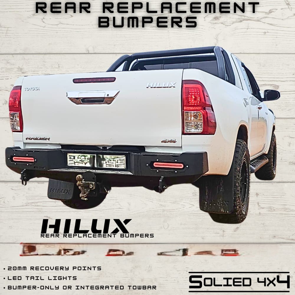 Hilux Revo 2016 - 2026 Rear Bumper - Solied 4x4