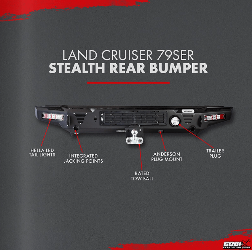 Land Cruiser Gobi-X Stealth Rear Bumper - Image 2